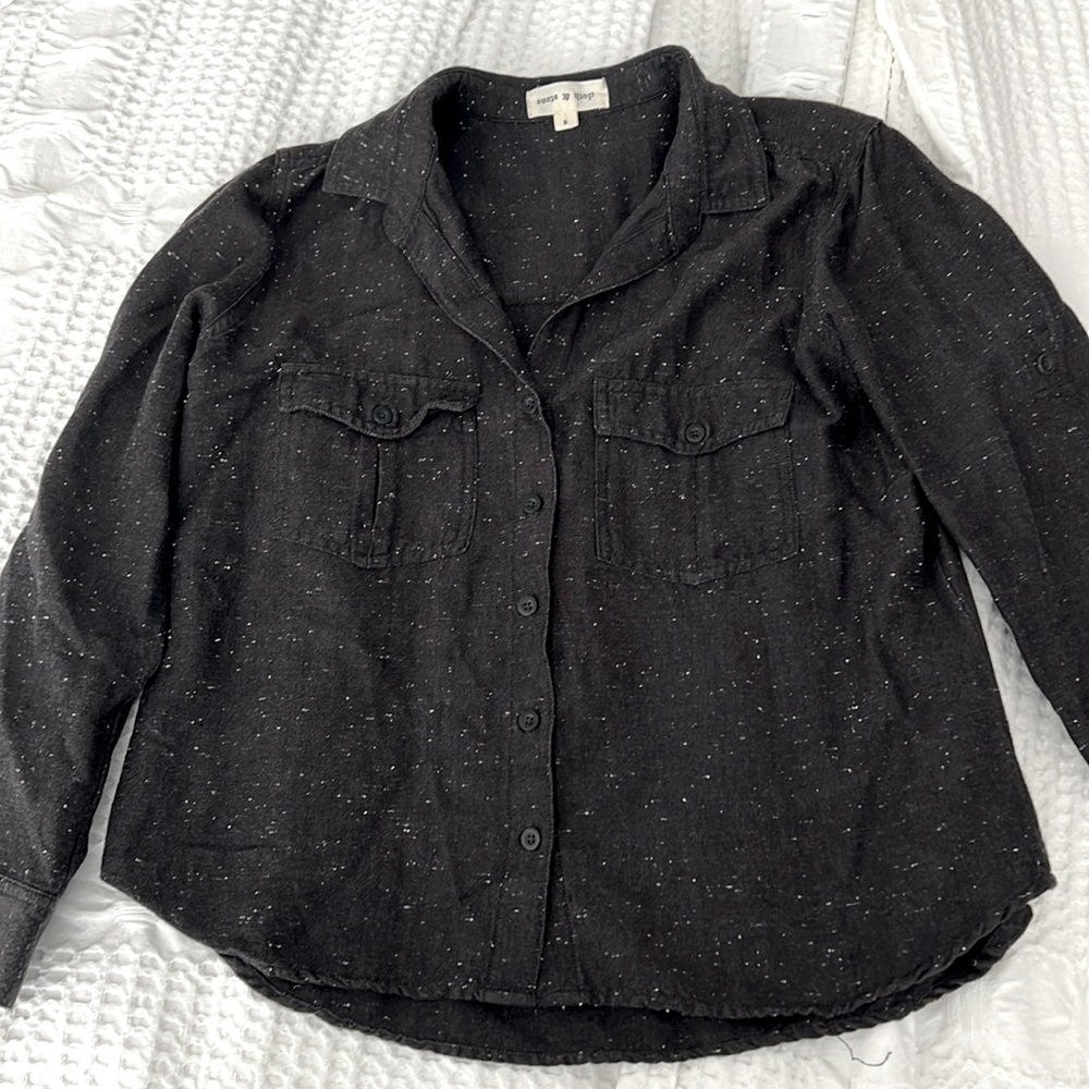 Cloth & Stone Speckled Button Down Shirt
